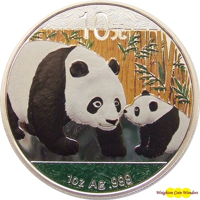 (image for) 2011 1oz Silver PANDA - Colour Highlighted